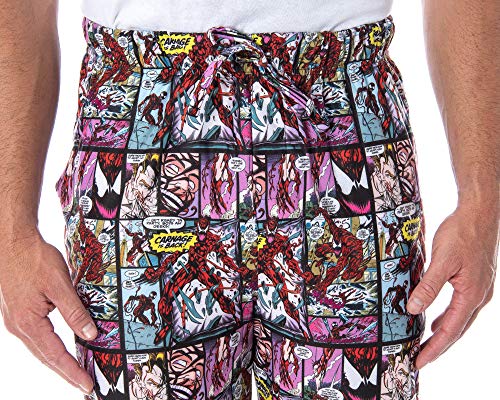 Marvel Men's Carnage Comic Book Allover Detailed Design Sleep Lounge Pajama Pants2