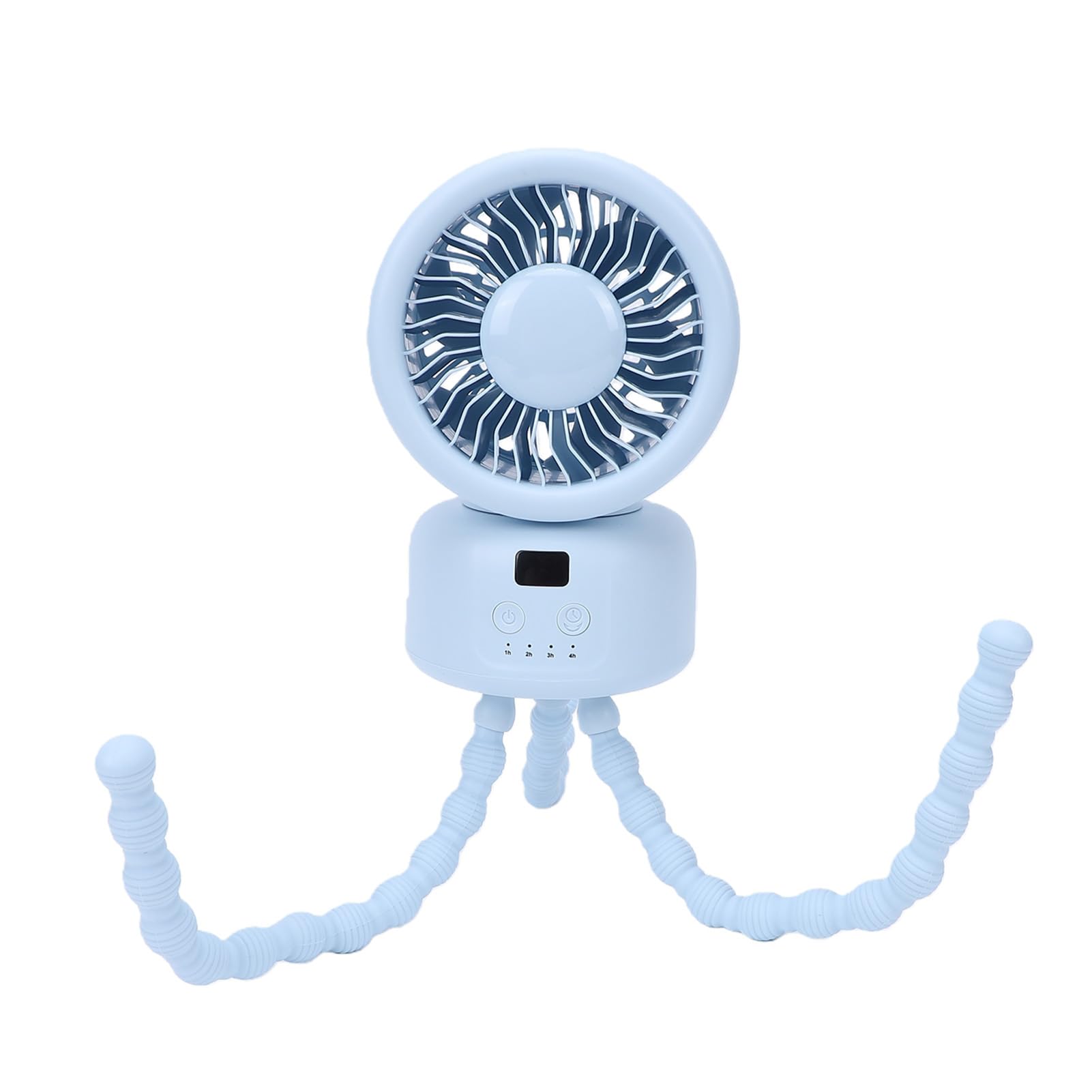 LICAEVEY Ventilatore Portatile per Passeggino con Clip Ottopus, Rotazione | Ventilatore da tavolo ricaricabile con clip, alimentato a batteria USB, per campeggio all\'aperto