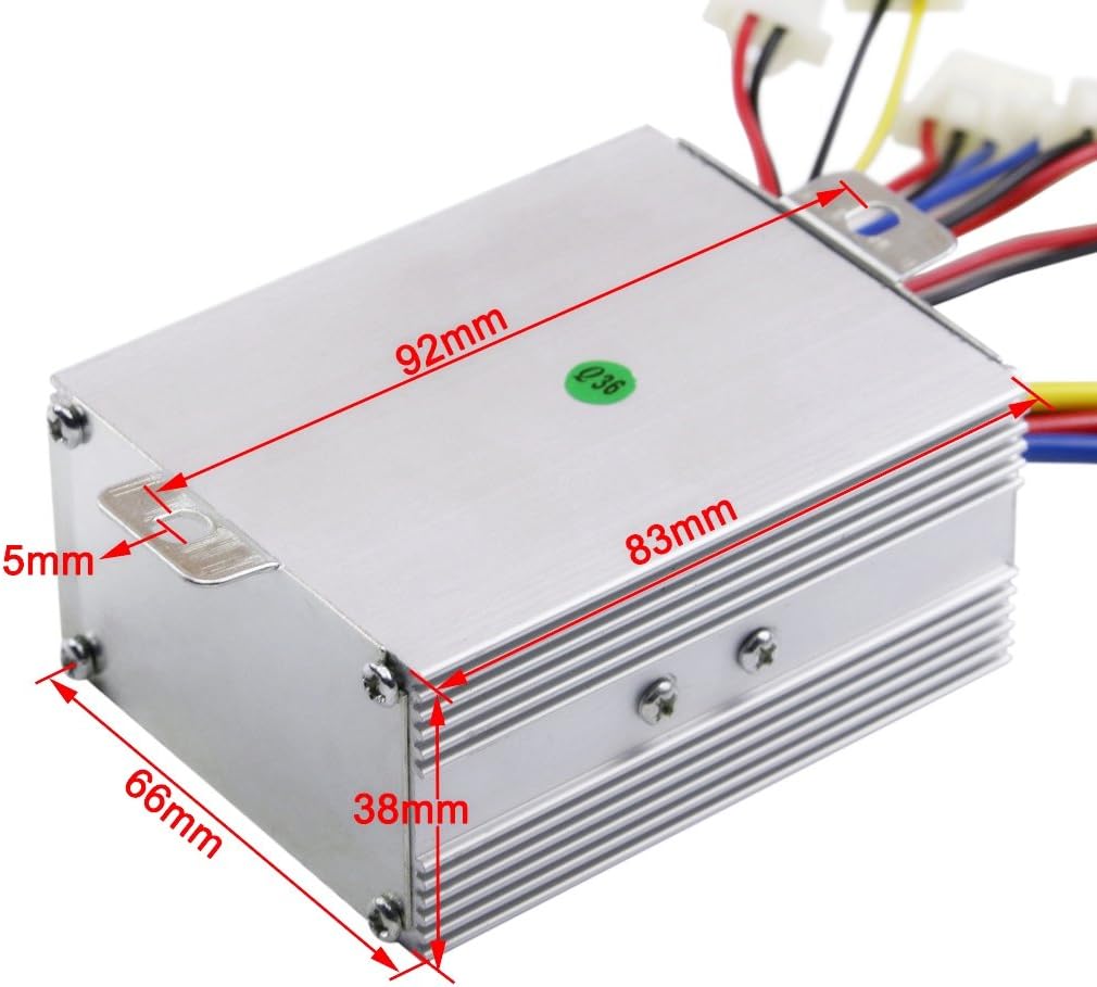 TDPRO JCMOTO 24v 350w Brushed Speed Motor and Controller Set for Electric Scooter Go Kart Bicycle e Bike Tricycle Moped