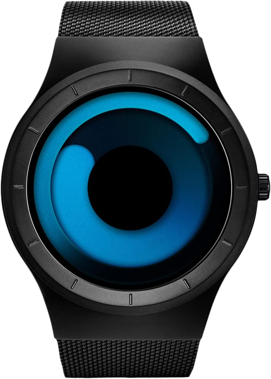 rorios Herren Uhren Sportuhr mit Mesh Armband Kreative Swirl Zifferblatt Armbanduhr Mnner Analoger Quarzuhr
