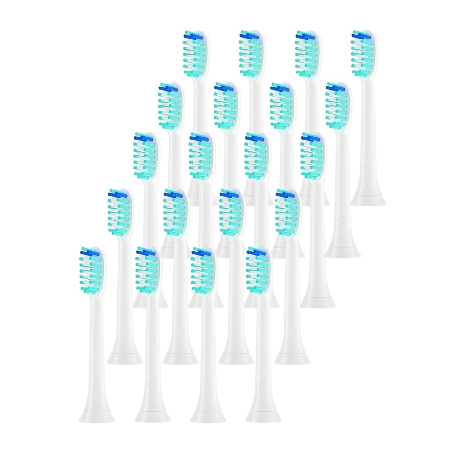Cabezales suaves de repuesto, compatible con Philips | Cabezales suaves de plástico para reemplazo habitual del cepillo y limpieza oral diaria(20HB100B)