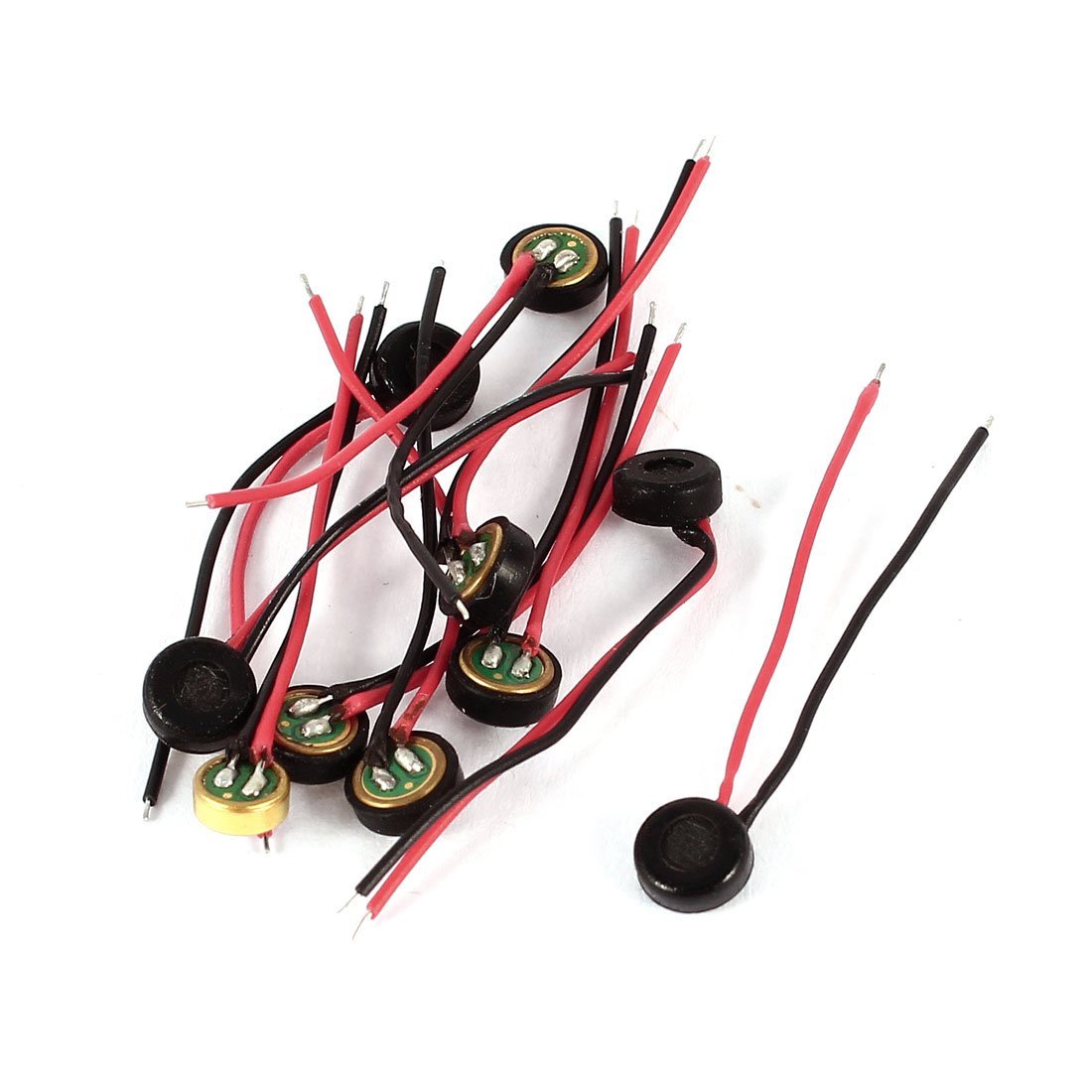 Lot De 8 Microphones électrets Condensateur 4x2 Mm - Câble Double 2,6 Mm - Pour Enregistrement, Commande Vocale, Projets électroniques