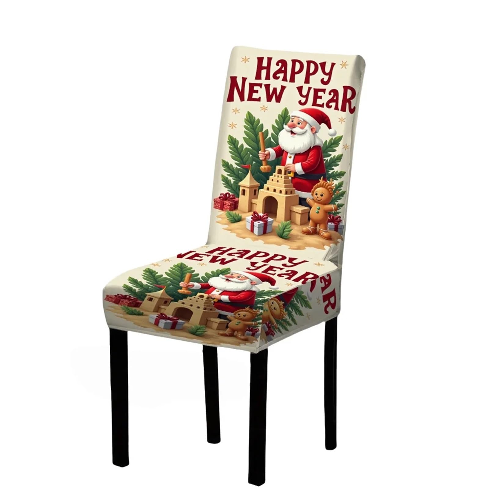 Fundas Sillas Navidad, Funda de Sillas Comedor Fundas elásticas for sillas de comedor, decorativas y navideñas, ideales for la cocina y fiestas navideñas, decoración del hogar.(D,6pcs chair cover)