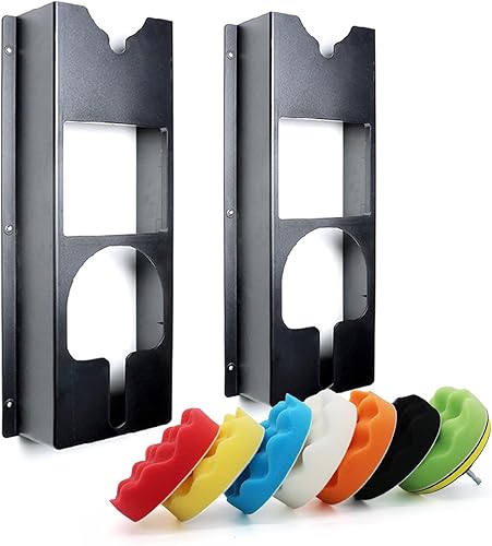 Soporte de pared para pulidor, 2 piezas de doble estación para pulidoras de máquinas de pulir, tienda de coches