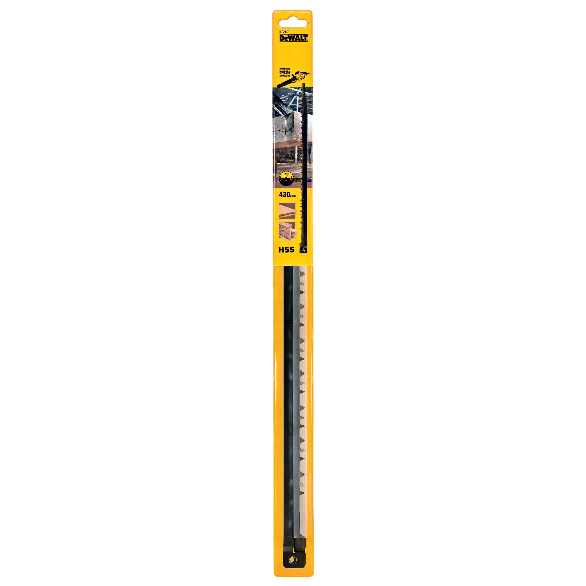 DeWalt LAMA PER SEGA ALLIGATOR - 528 x 425 mm - ( Legno duro, tenero e compensato. 32 denti HSS ) - (Compatibile con DWE397 / DWE398), Nero