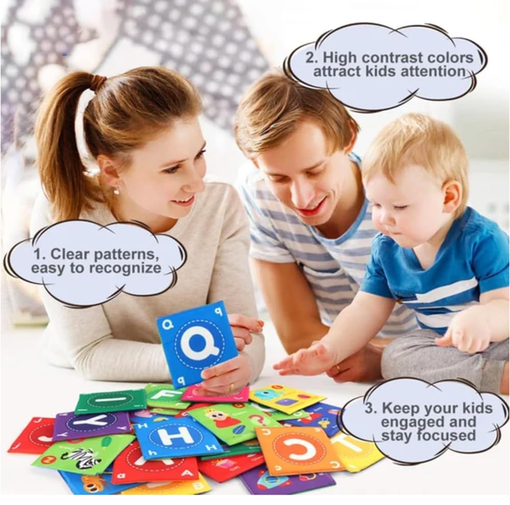 Early Childhood Enlightenment Book Letters, 2025 New Soft Alphabet Cards, Early Childhood Enlightenment Book Baby Soft Alphabet Cards, Creative Soft Alphabet Flash Cards, Washable (Number,2Set)