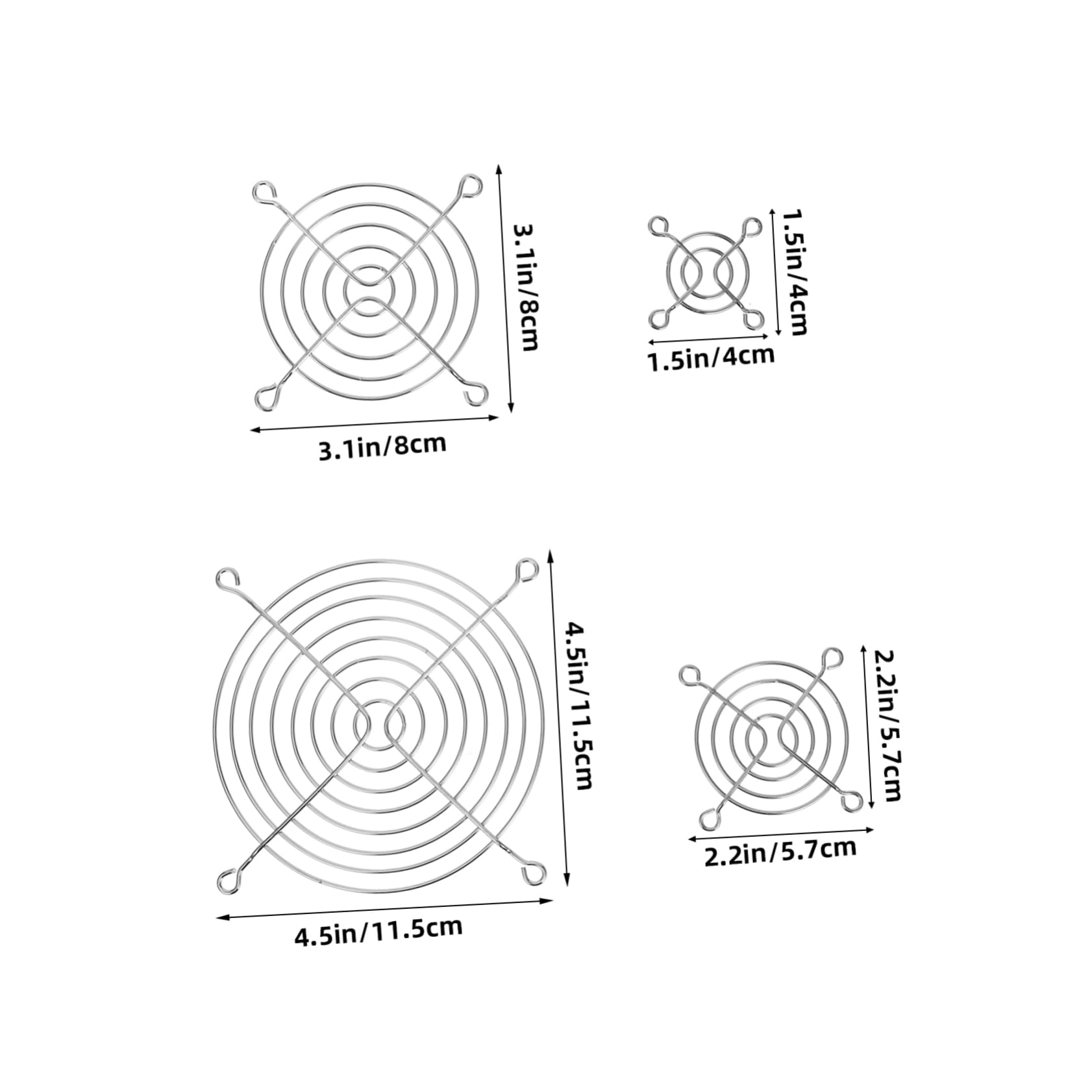 Housoutil 10pcs Computer Fan Mesh Grills with Screws Dustproof Covers for PC Cooling Protects Internal Components Compatible with Various PC Cases