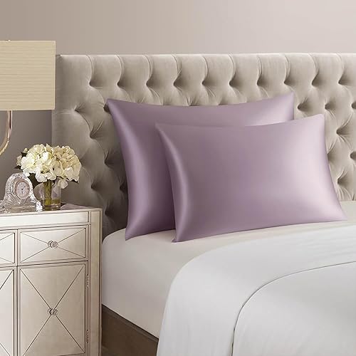 Vista 110 de DISANGNI Funda de almohada de seda de morera 100% natural para cabello y piel con cremallera oculta, 22 momme ambos lados