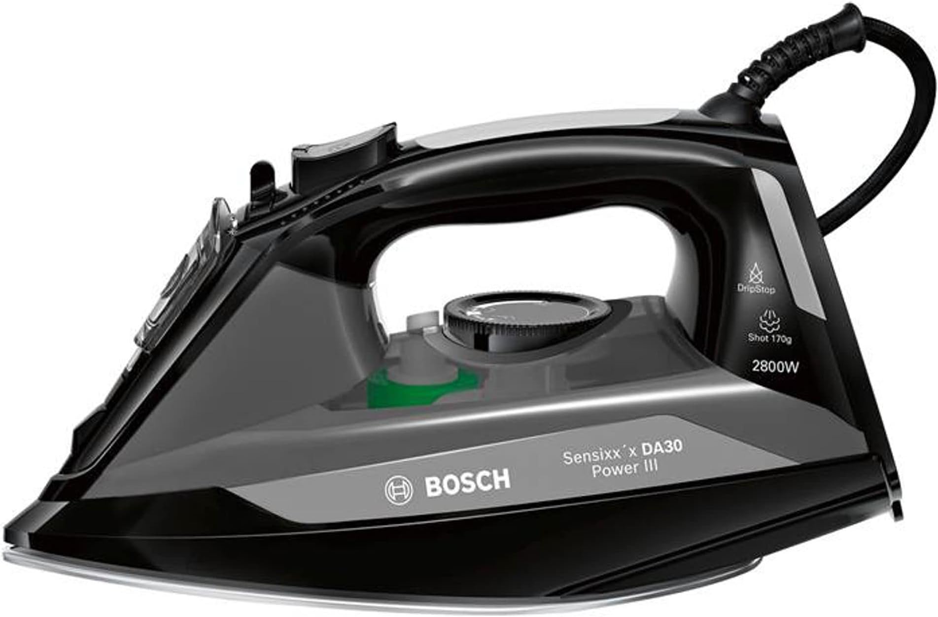 Bosch TDA3022GB Sensixx'x DA30 Steam Iron, 2850 W, Black/Grey