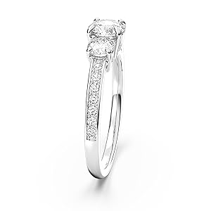 Amazon.com: SWAROVSKI Anillo Attract trilogy 5655713 blanco