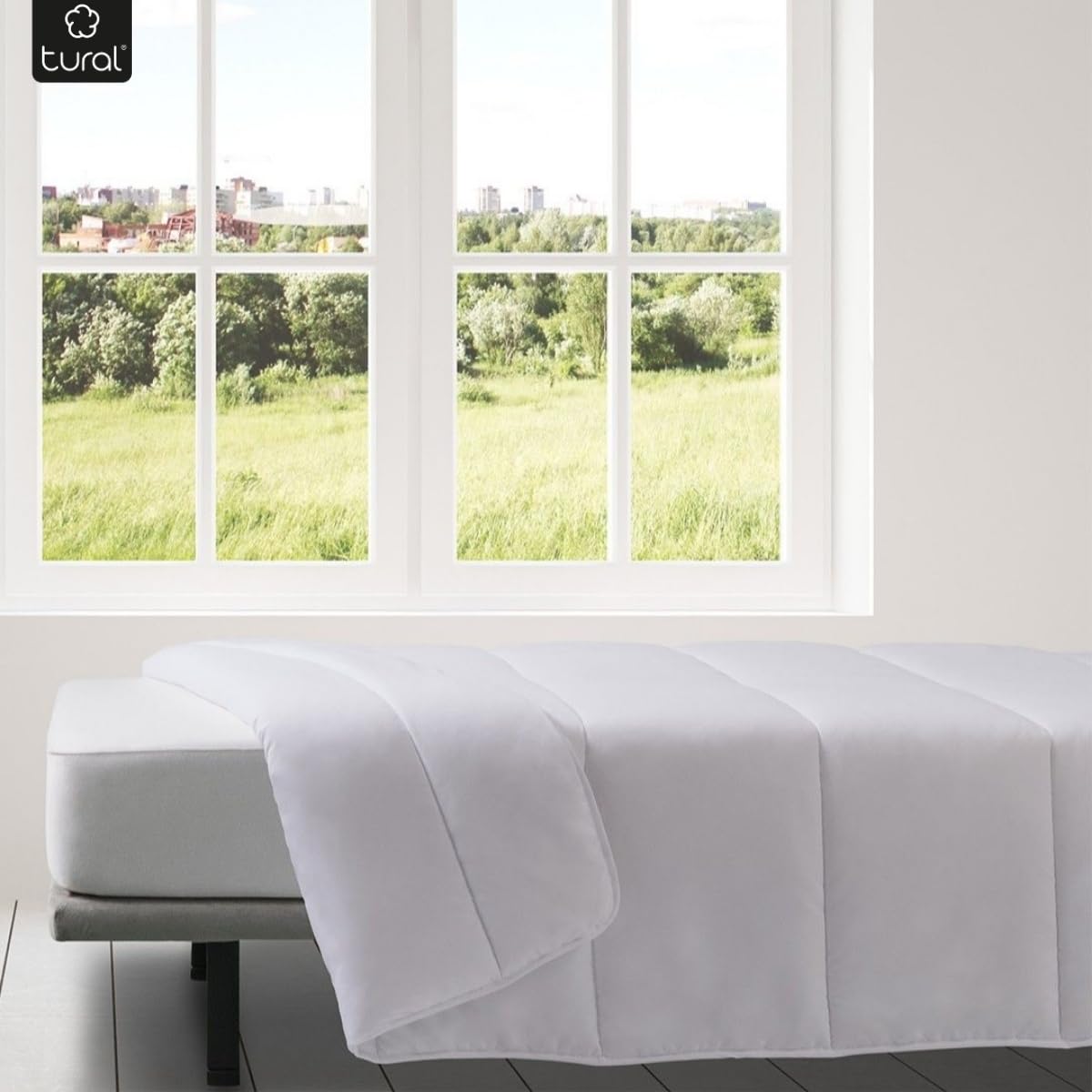 Tural Edredón Nórdico 260x220cm con Tratamiento Aloe Vera Relleno de Fibra 300gr/m Suave Transpirable Certificado Oeko-Tex Blanco Cama 180