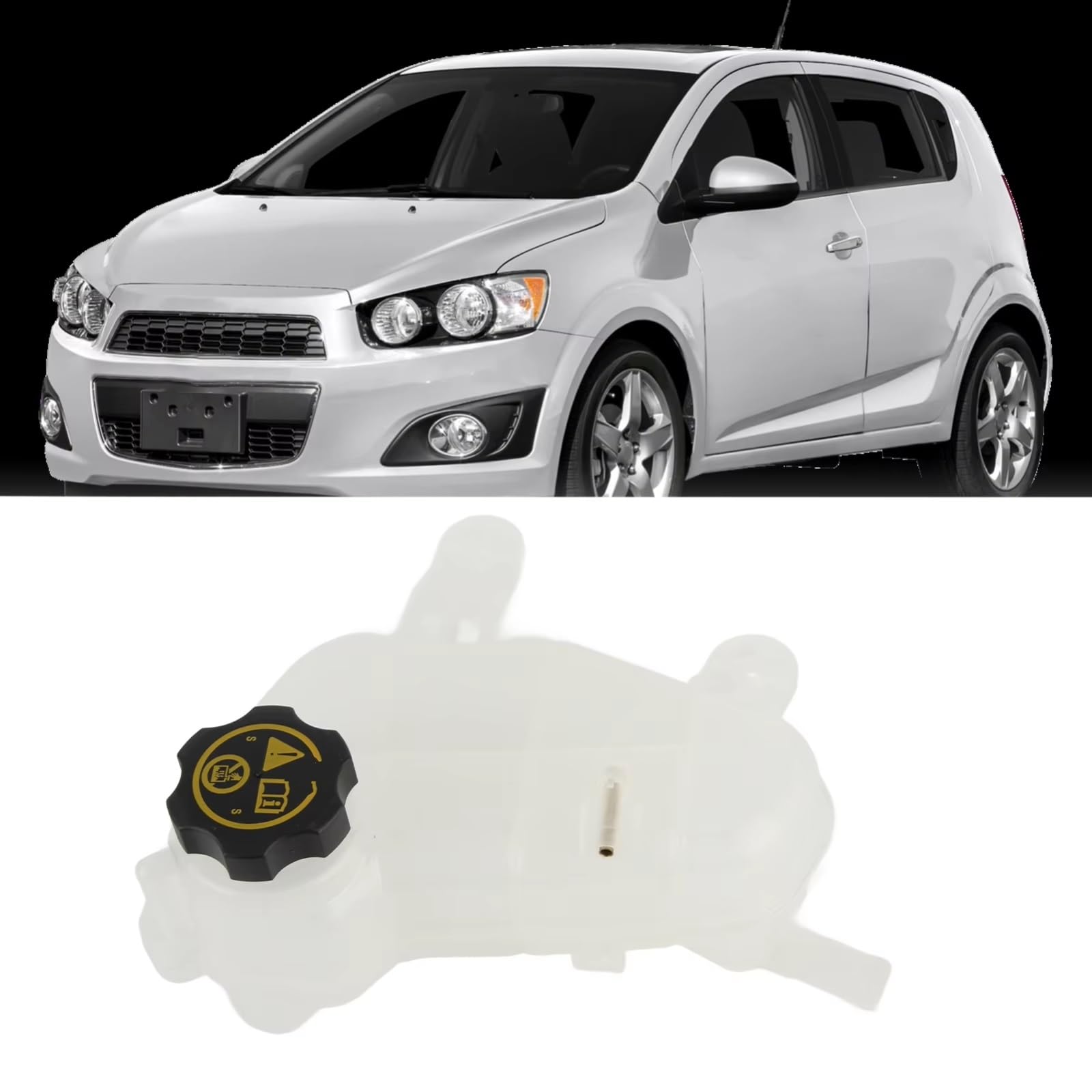 Kompatibel Mit Chevrolet Für Sonic LT LS 2012 2013 2014–2018 Kühlmittel-Überlaufbehälter Rückgewinnungsbehälter Mit Deckel 42609220 Kühlwasserbehälter