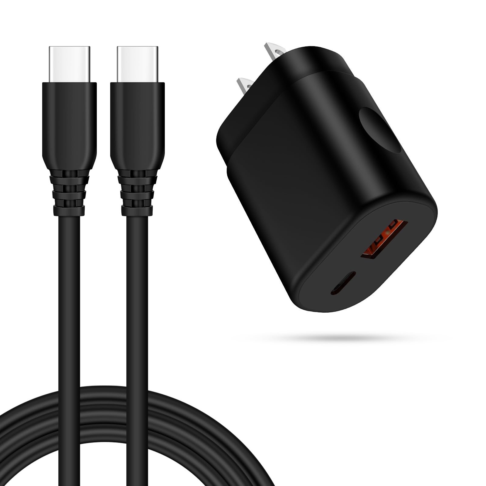 USB C Samsung S24 Ultra Fast Charger for Samsung Galaxy S24 Plus S23 FE S22 Plus S21 S20 A55 A53 A15 A14 A13 C55, Note 20,iPhone 15 Pro Max Plus,25W Dual Port Type C Fast Charging Block with 6FT Cable