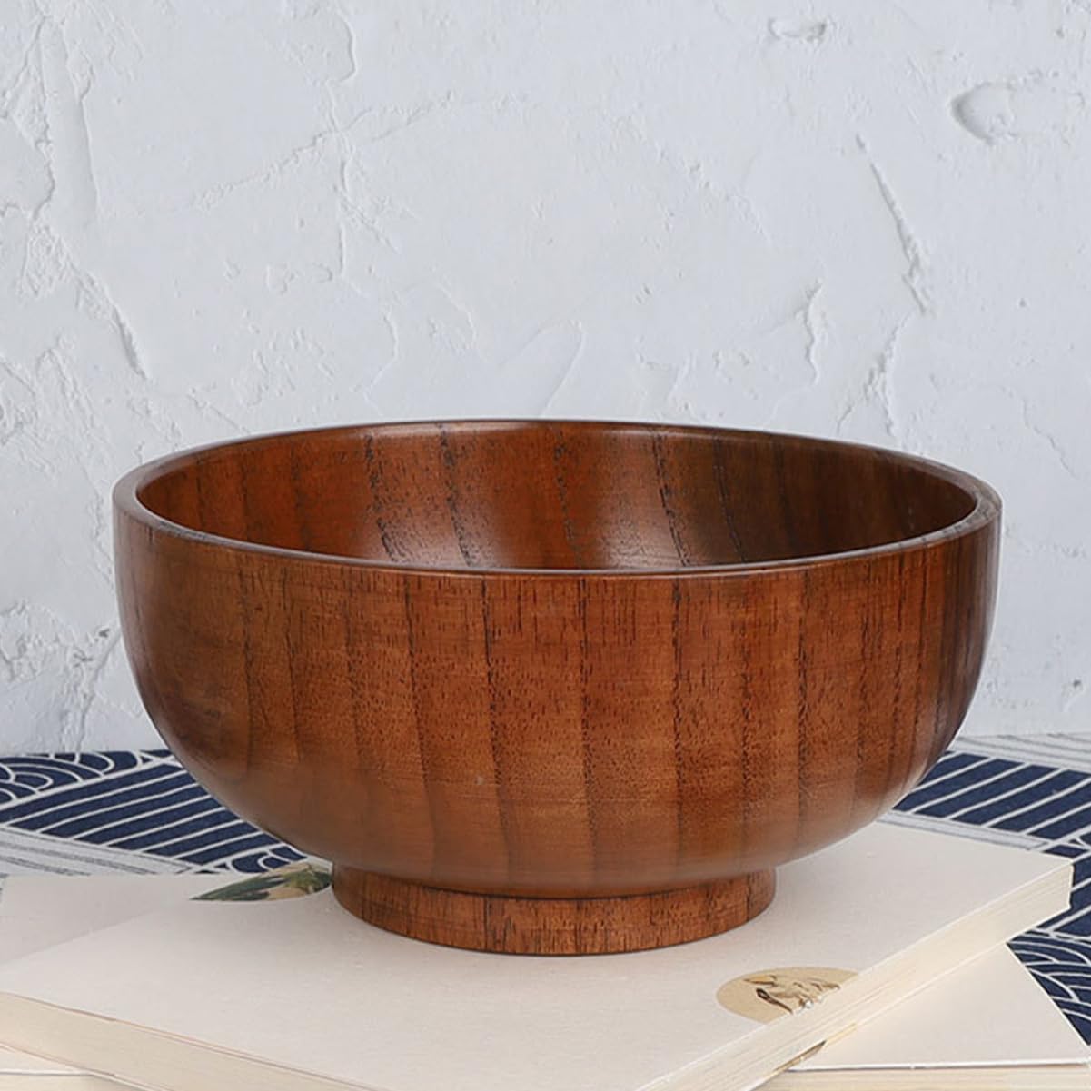 Cabilock 2 Piezas Tazón de Madera Anti-escalés Servicio servidores de Ensalada tazones pequeños tazón de Frutas Bol ensaladeras Cuencos de Frutas tazón Coffee
