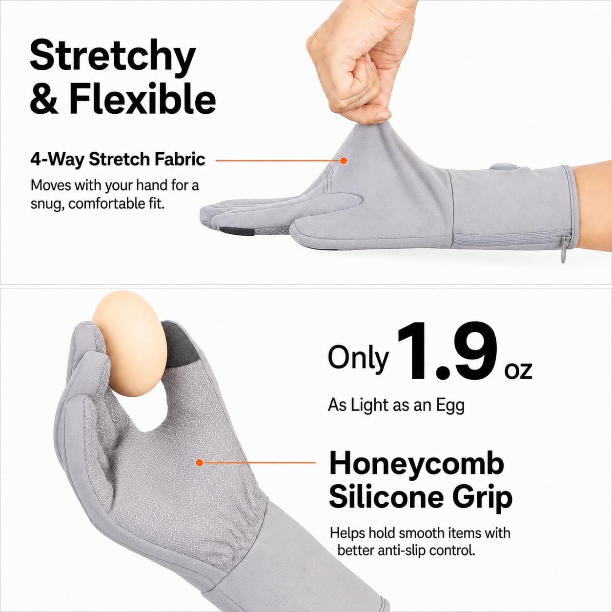 CUEHEAT Heated Glove Liners for Men Women, Rechargeable Thin Touchscreen Winter Work Gloves for Arthritis Raynaud Driving Running, Cold Weather Hand Warmer