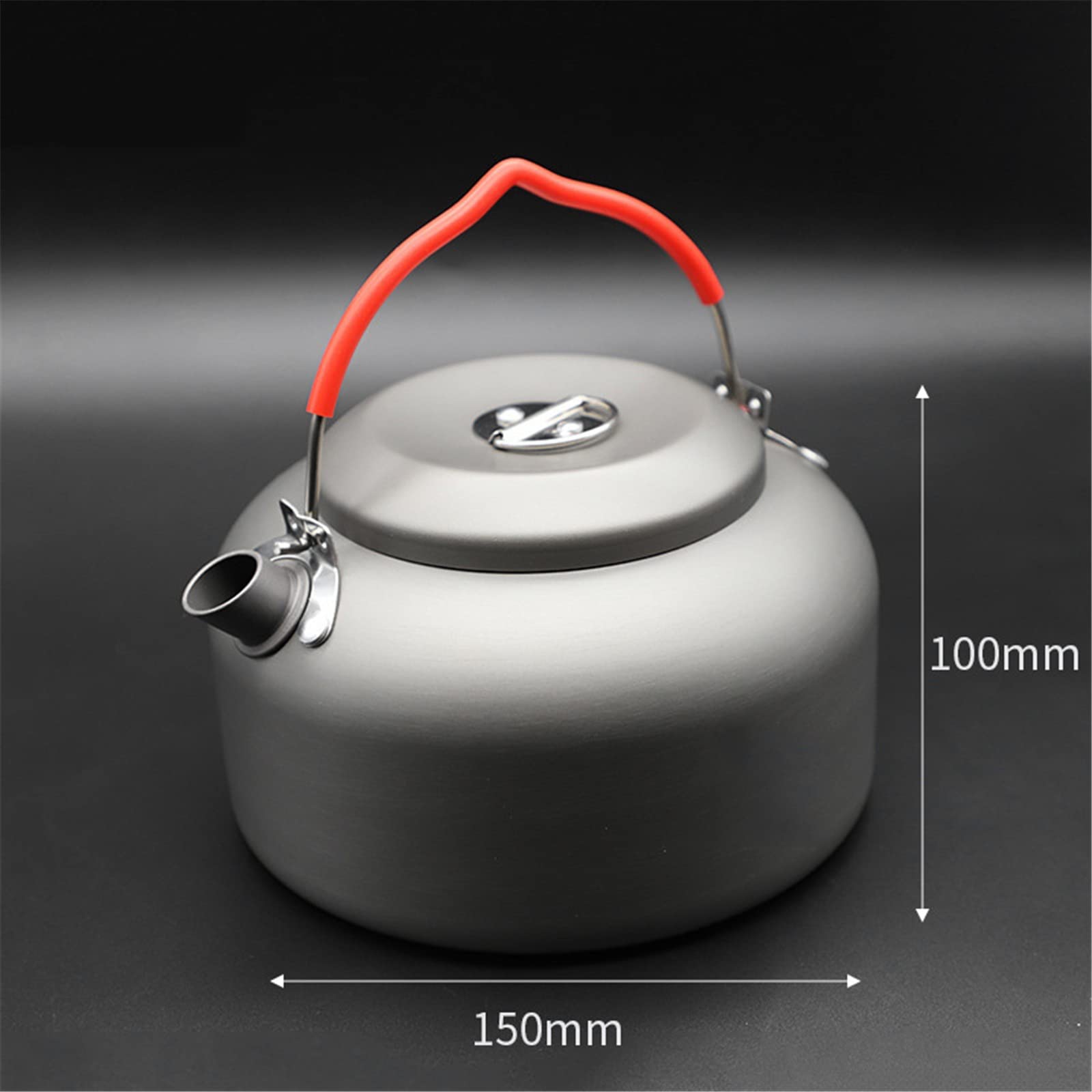 0.8L/1.4L Acampar al Aire Libre e Té de Aluminio e Cafetera Liviana compacta para cocinar al Aire Libre Mochilero Picnic Pesca (Color : Red, Size : 15x10cm)