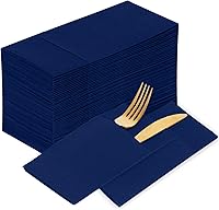 Vista 8 de KAMMAK Servilletas Negras Desechables con Bolsillo para Boda, Servilletas Decorativas de Cena de Papel, Paquete de 100, Toallas de Mano de Invitado