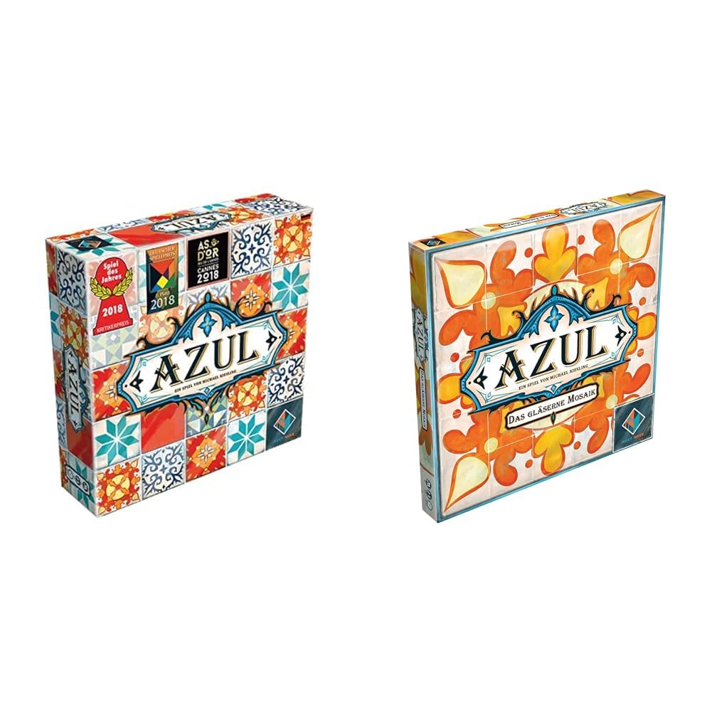 Asmodee Next Move Games | UNbox Now | Azul & Next Move Games | Azul – Das gläserne Mosaik | Erweiterung | Familienspiel | 2-4 Spieler | Ab 8+ Jahren | 30-45 Minuten | Deutsch