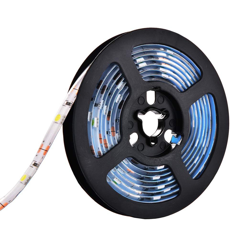 USB 5050 Waterproof LED Strip Light 1m + Touch Dimmer Switch Cool White