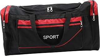 Bolsa de Viaje Portátil para Ropa Gran Capacidad para Exteriores Bolsa de Mano Ligera para Equipaje de Cabina Color Rojo