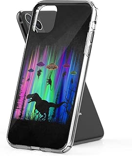 Case Phone Funny Alien UFO Trex Abduction Colorful Forest (6.5-inch Diagonal Compatible with iPhone 11 Pro Max) - coolthings.us