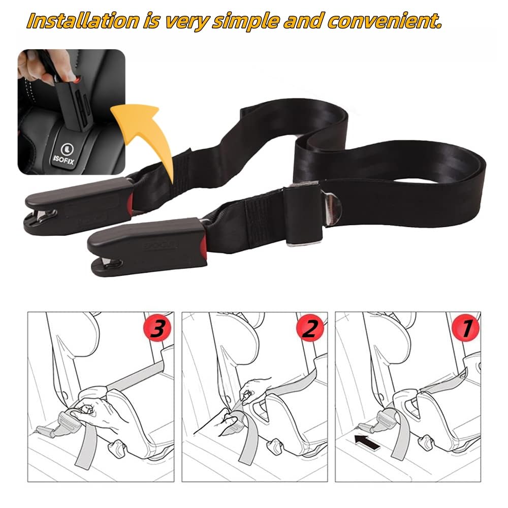 1 Pack Fixing Strap Pads Compatible with Universal Isofix Kids Seat Fixing Straps with Latch Interface Accessory Cover
