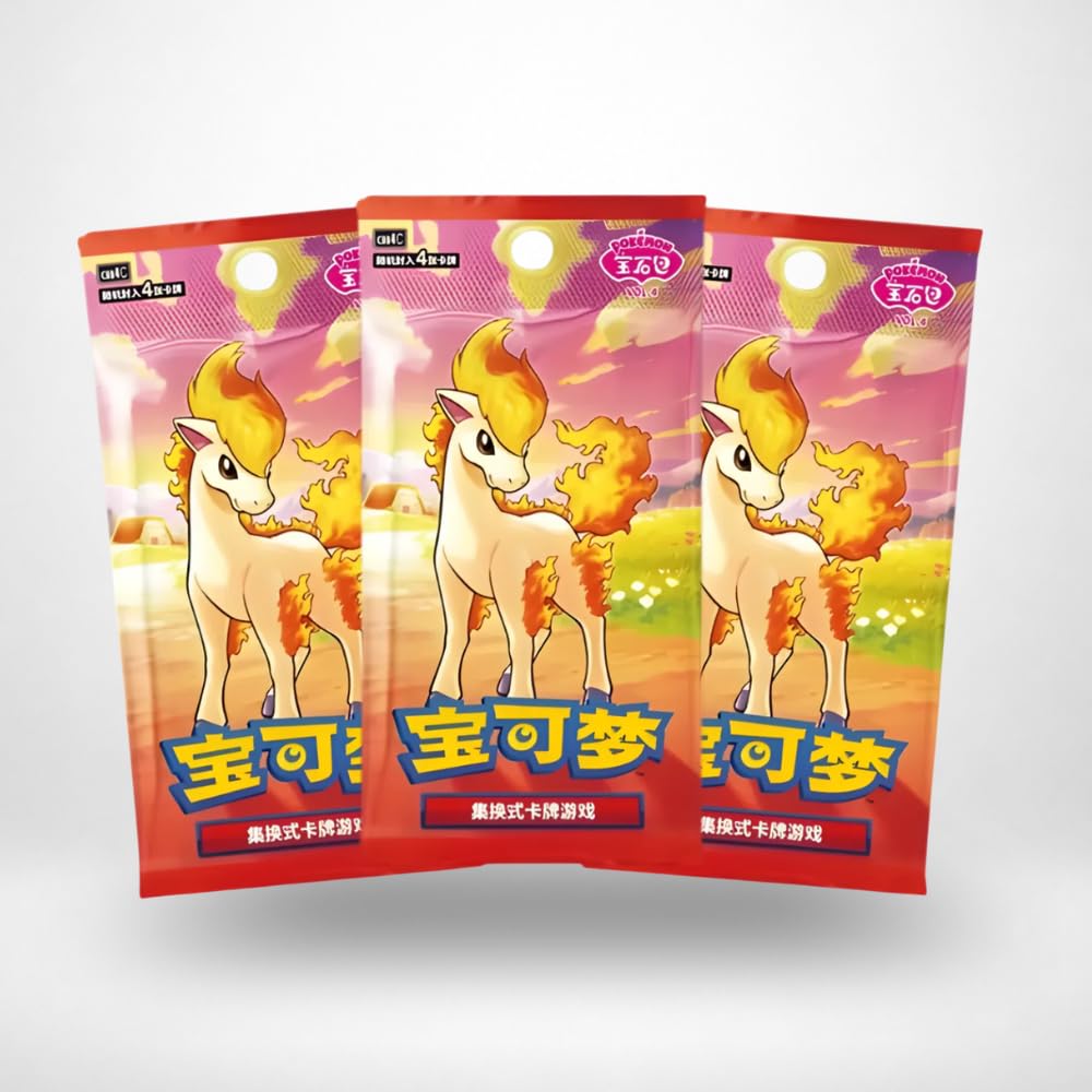 Display Pokémon Gem Pack 4 CBB4C Ponyta - uproszczona wersja chińska - Nowe i uszczelnione Booster Box - karty Pokémon TCG