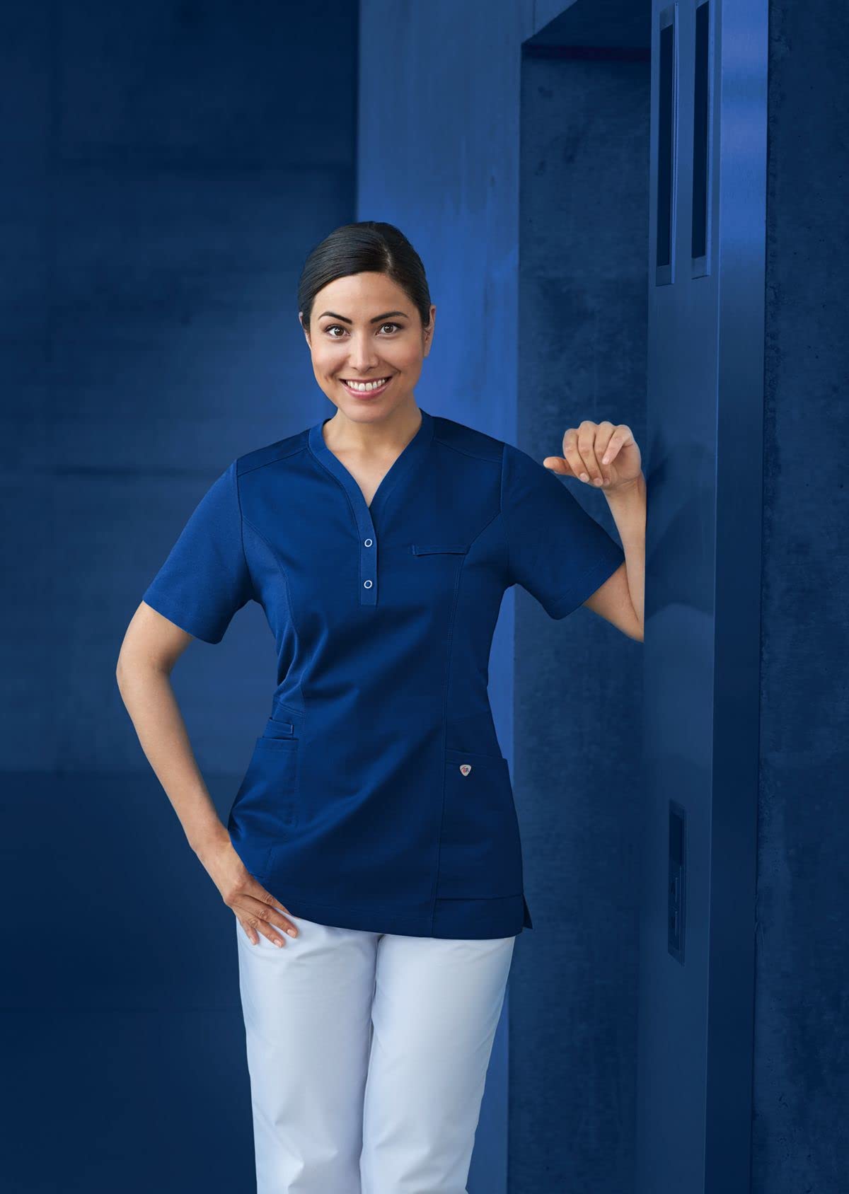 BP 1738-435-110-3XL Comfort-Tunika für Frauen, 1/2 Ärmel, Piqué-Einsätze und Arm-Lift-System, 180,00 g/m² Stoffmischung, Nachtblau, 3XL