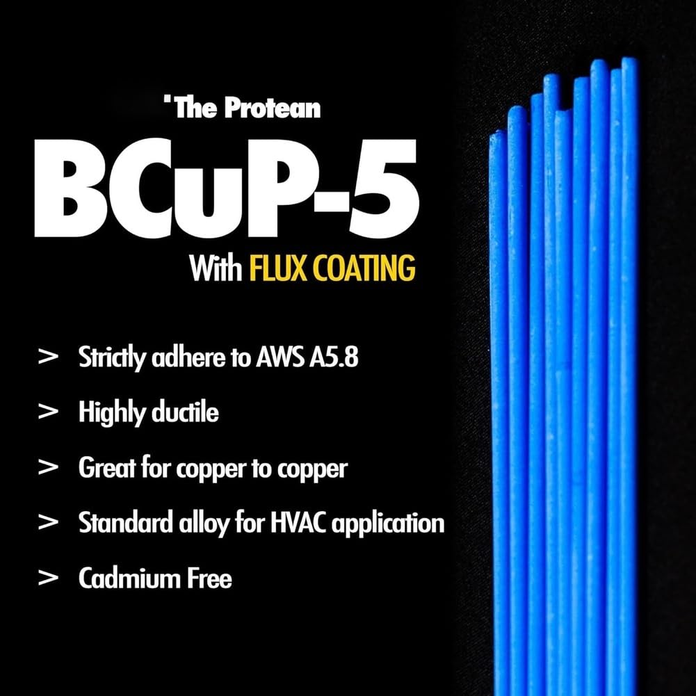20 Sticks Flux Coated Brazing Rods 15% Silver Solder Phos Copper Brazing Alloys Flat Welding Rods Industry 1/16" X 19.6"