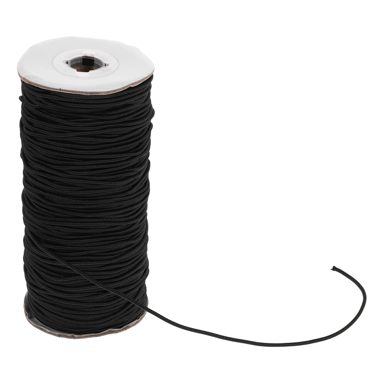 Elastische Perlenarmbandschnur 3mm Schwarz aus Polyester Rund Glatt zu Verarbeiten und Kratzt für Schmuckherstellung und Selbstgemacht Projekte