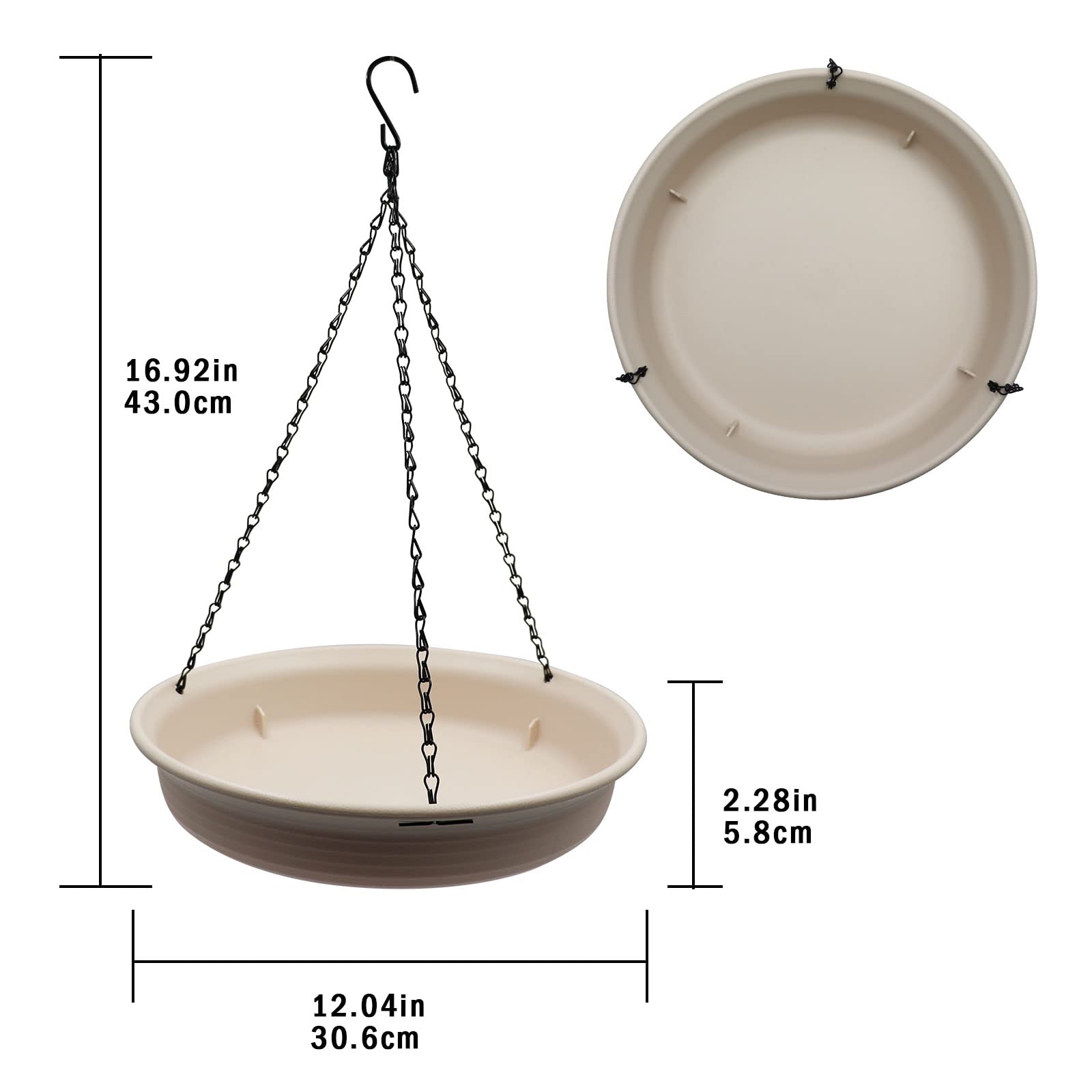 Gancio Girevole 360° Per Ringhiera, In Acciaio Resistente, Per Mangiatoie, Casette Per Uccelli, Cesti E Lanterne, 76 Cm, Facile Da Montare