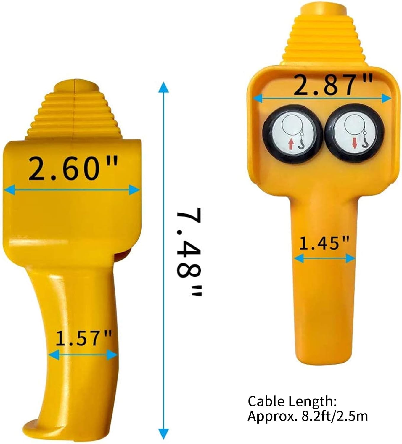 Fydun Winch Hand Control Assembly, Winch Wired Controller Hand Control Assembly Push Button 12V for 1500lbs?5000lbs, Yellow