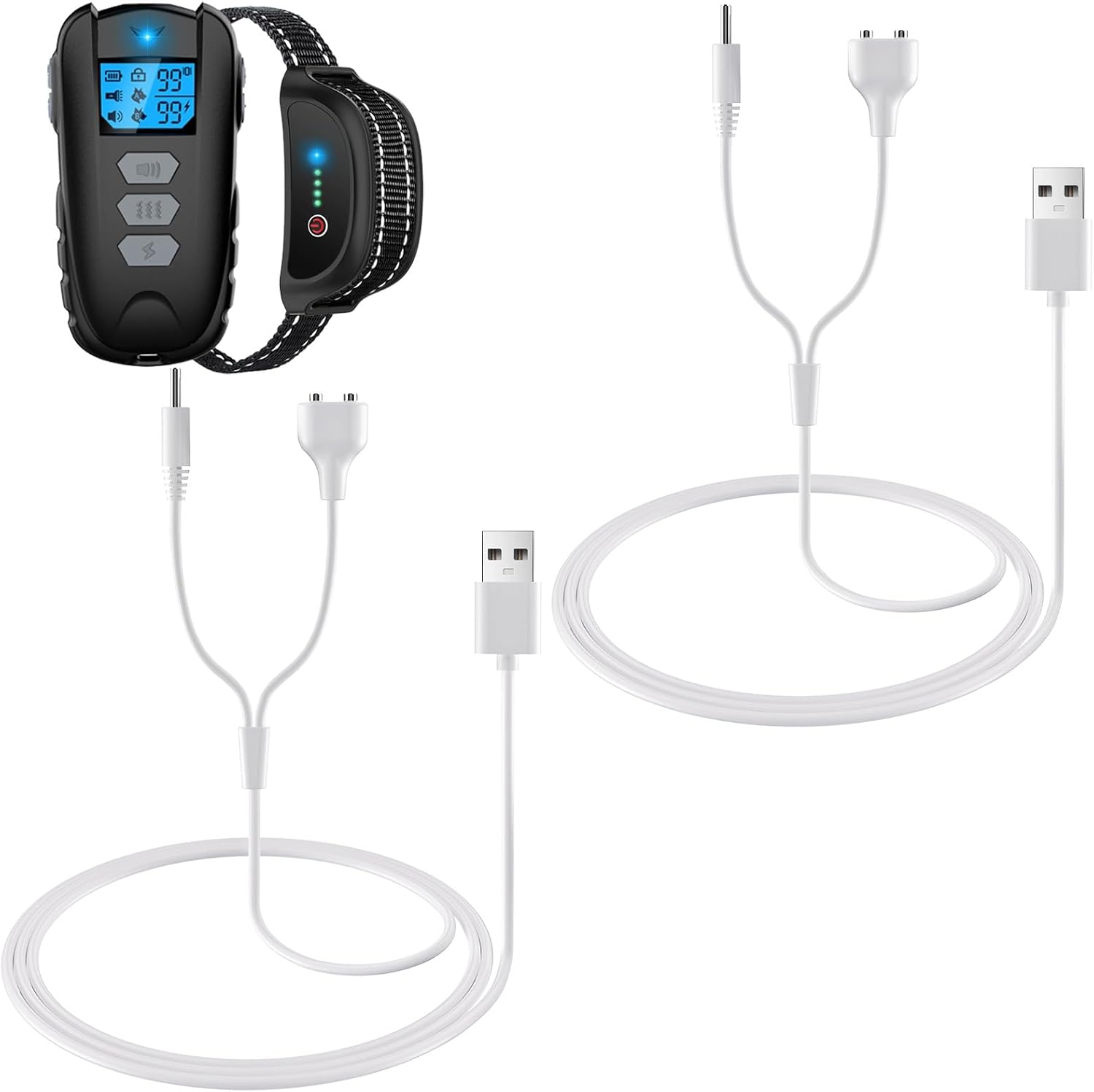 WUJ 2-Pack 2-in-1 USB Charging Cable for Dog Training Collar P201