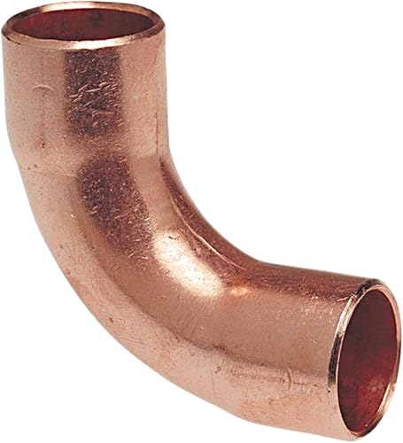 NIBCO Fig No 607-LT, 4 in. Copper 90 Degree Elbow Long Radius, Cup x Cup, Solder