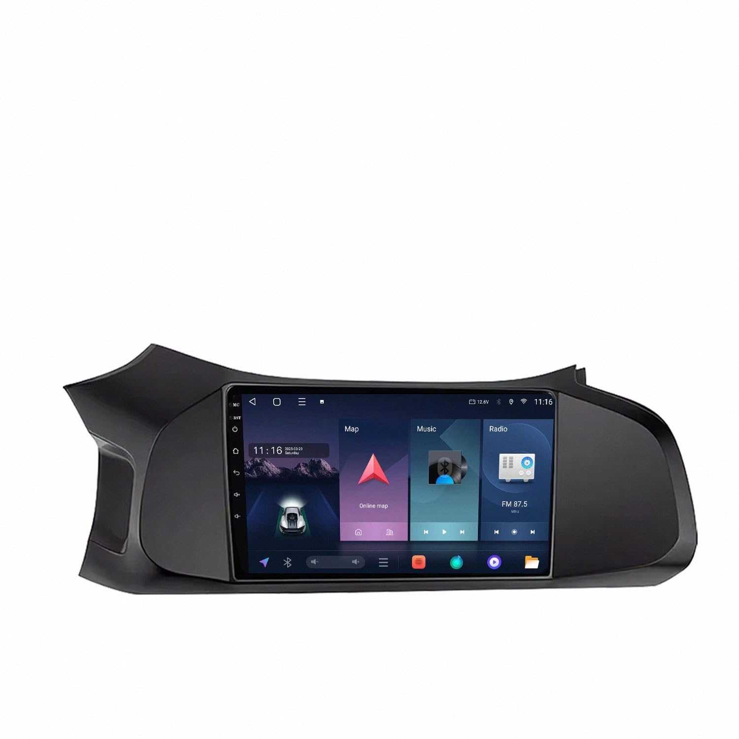 Car Stereo Carplay Radio de Coche para Chevrolet Onix 2012-2019 Soporta Bluetooth, Control Volante, USB, WiFi, 4G, Mirror-Link, GPS Navegador/Radio FM, 4 Nuclear 2G+32G