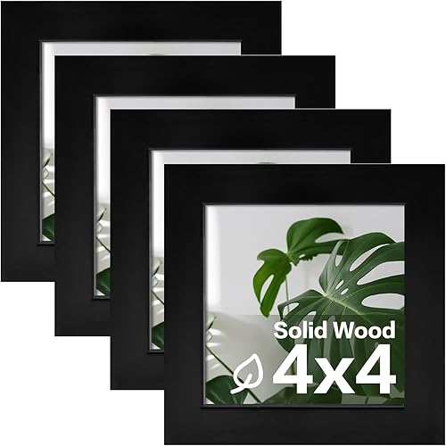 Vista 33 de Egofine Marcos de fotos de 12 x 12 pulgadas, color blanco, marcos de madera con plexiglás HD para fotos de 8 x 8 pulgadas con paspartú o de 12 x 12