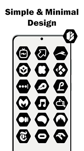 Hexagon Black - Icon Pack