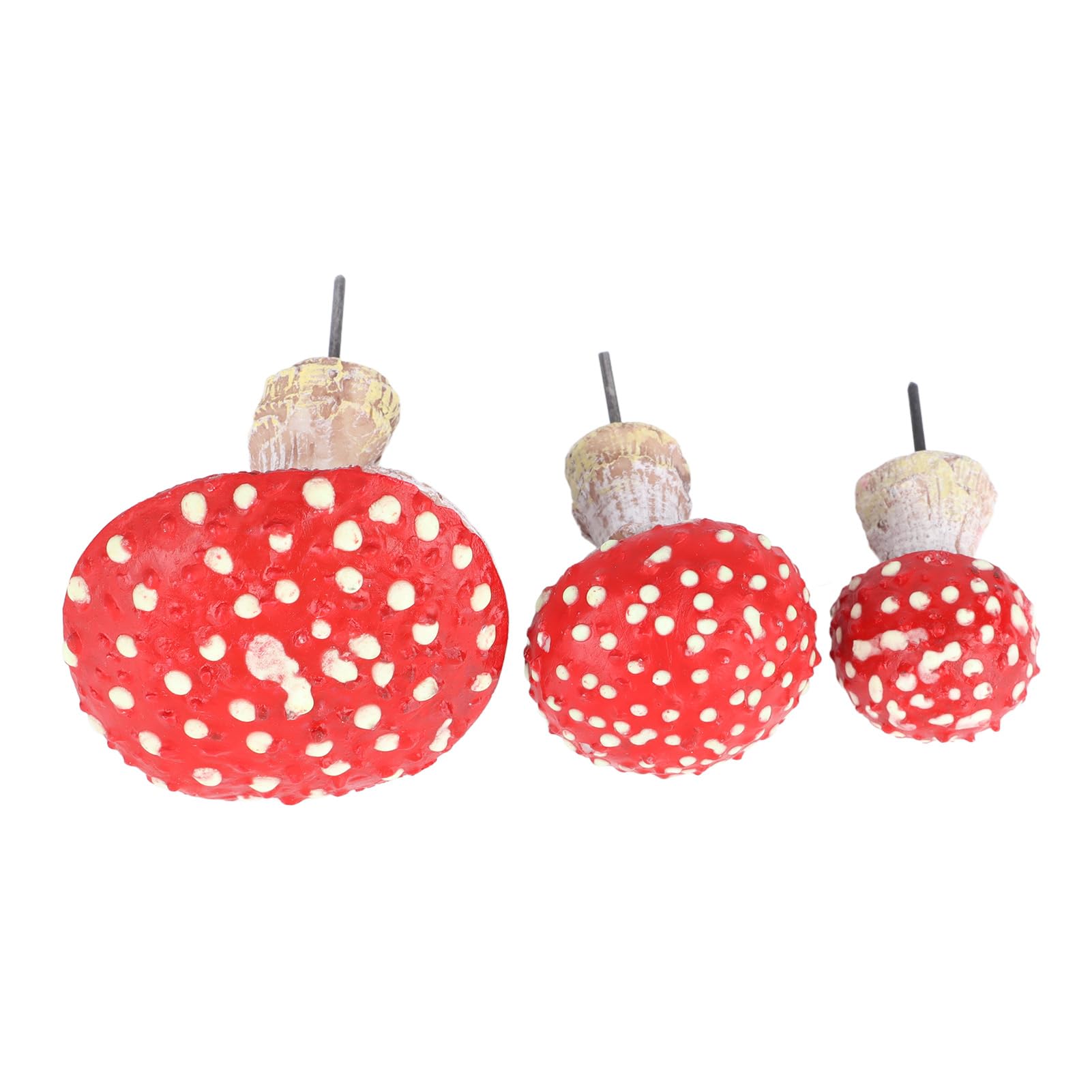 Changor Decorazione da Giardino di Funghi, Paesaggio Decorativo Decorazione di Funghi Luminosi Resina Riutilizzabile 3 Pezzi per Giardino Esterno