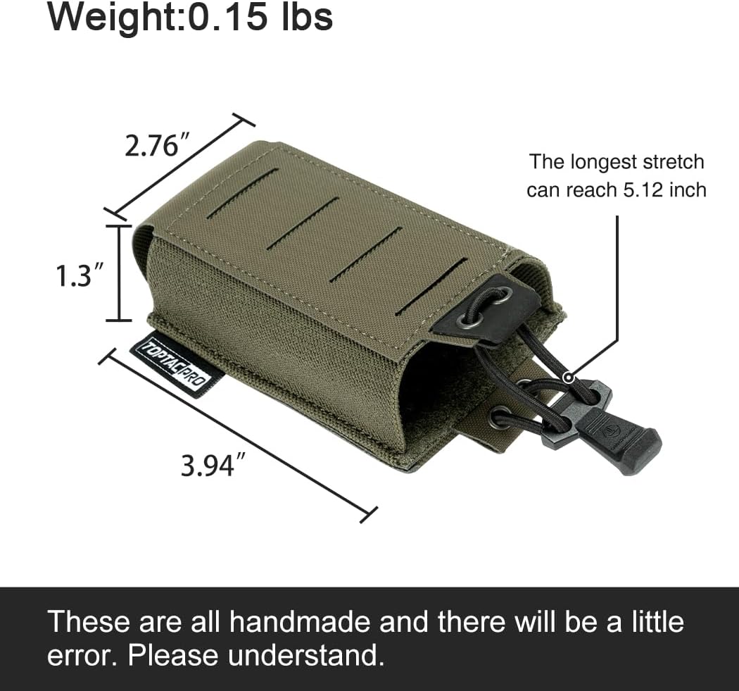 5.56mm Mag Pouch Elastic Single Rifle Magazine Pouch Tactical Molle Magazines Holster with Loop Panel - Image 4