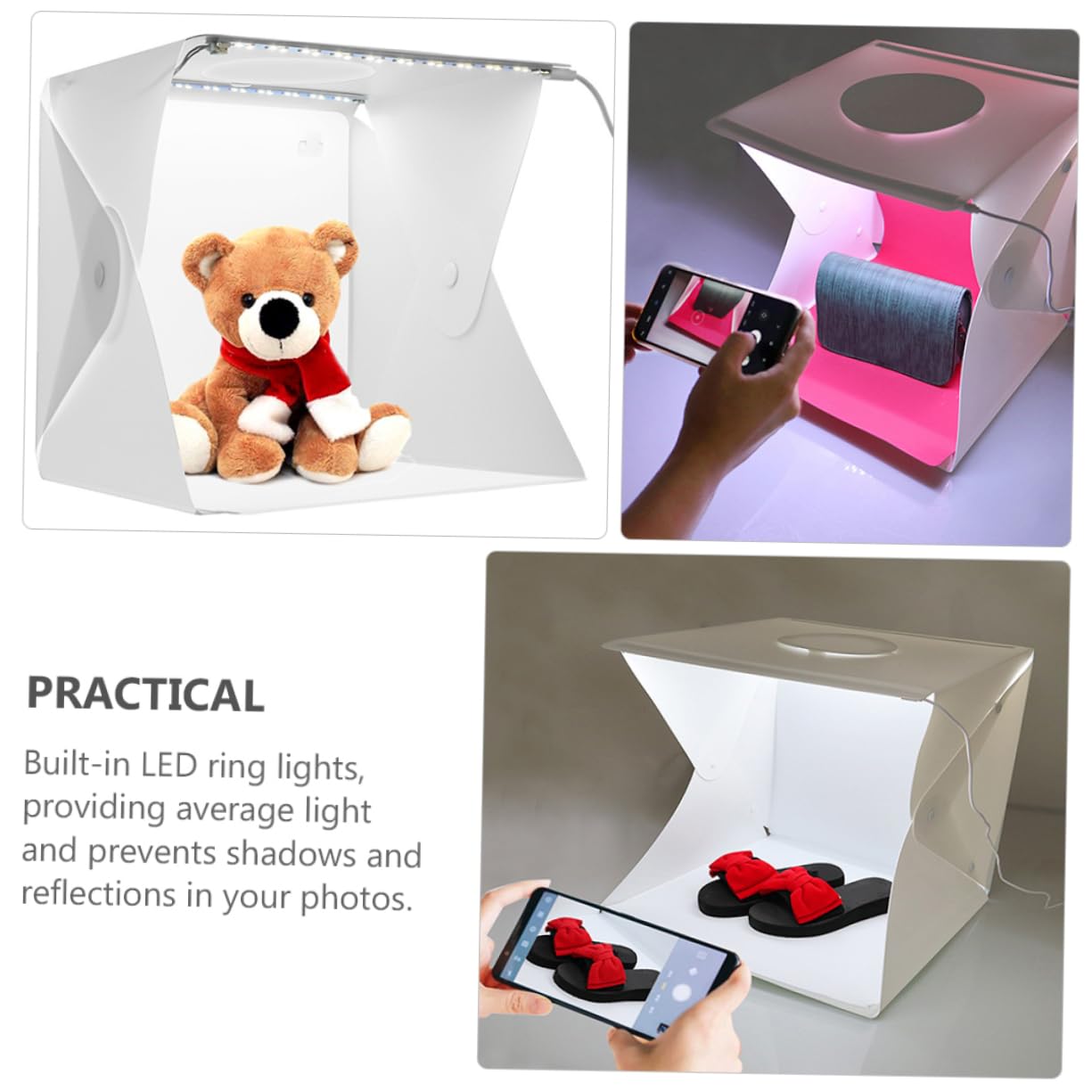 Hemobllo Boîte à Lumière Photo Portable pour Studio Boîte à Lumière pour Photographie Boite Photo Compacte