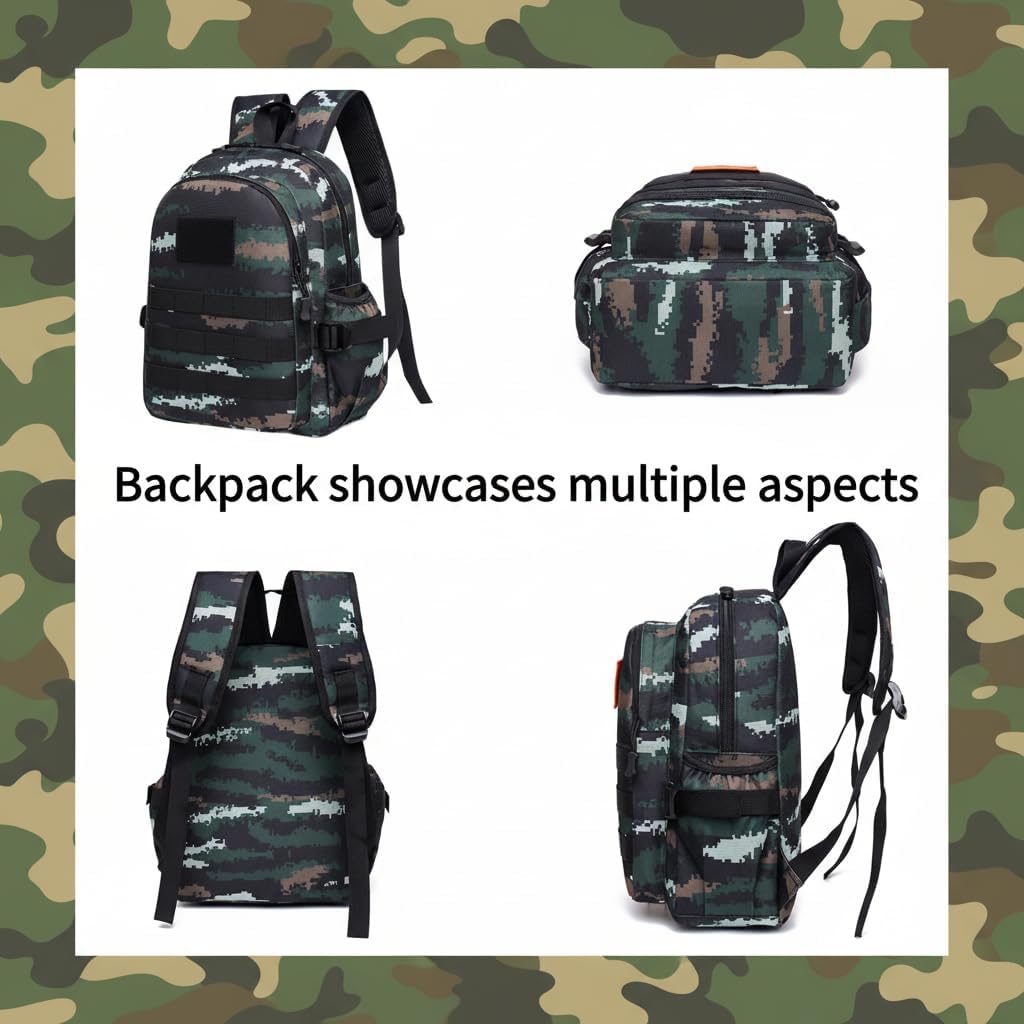 Kids Camouflage Military Uniform Set Deluxe Soldier Role-Playing Set Halloween Costume, Suitable for Boys and Girls - Image 7