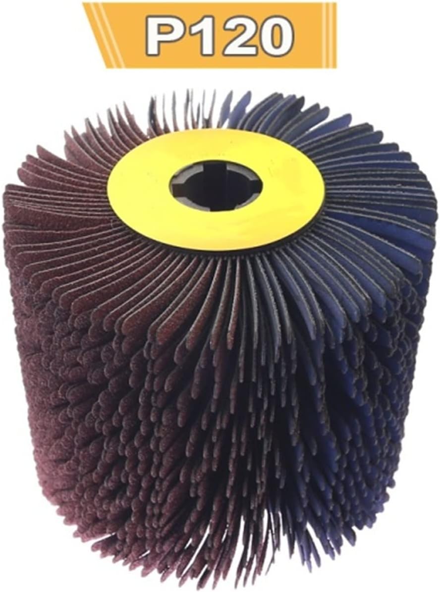 115 * 100 * 19mm Woodworking Polishing Wheel Sanding Cloth Wire Striping Drum Grinding Wheel for Irregular Surface Finish (Color : A, Size : P120)