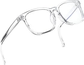 IFLASH Blue Light Blocking Glasses Gaming Filter Transparent Square Eyeglasses for Eye Protection Men Women, Computer/Tablet/Laptop/Mobile/TV, Anti-blue & Anti eyestrain