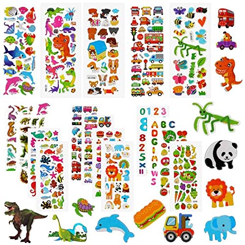 3d stickers for kids & toddlers, 500+ diy puffy stickers for …