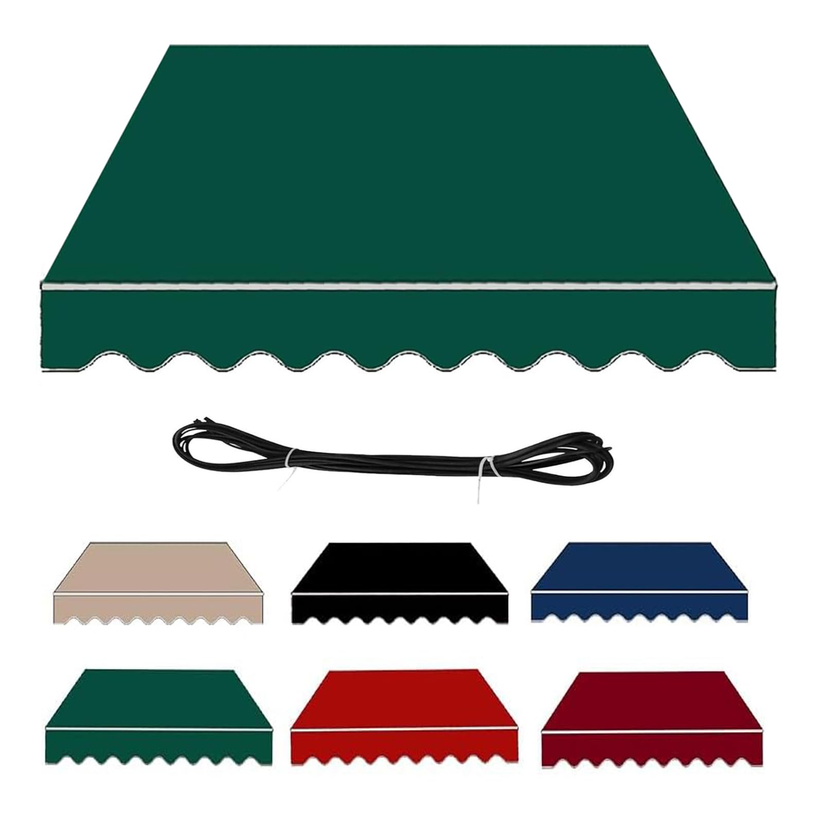 Tela de repuesto toldo exterior 2.5x2m manual e impermeable verde