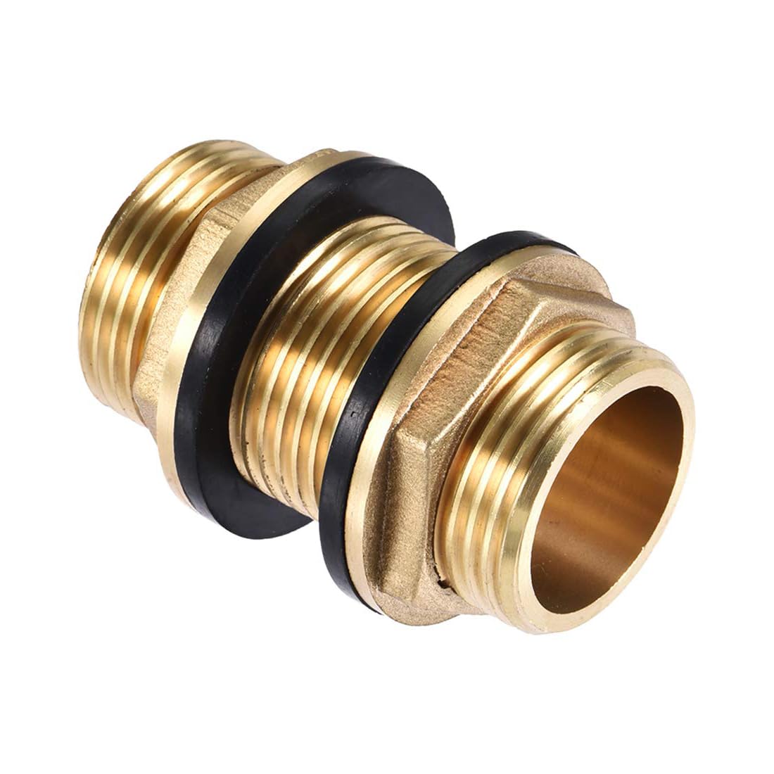 MACHSWON Bulkhead Fitting, G1 Male, Tube Adaptor Connector Hose Fitting with 2 Silicone Gaskets, for Pipes Faucets, Hoses