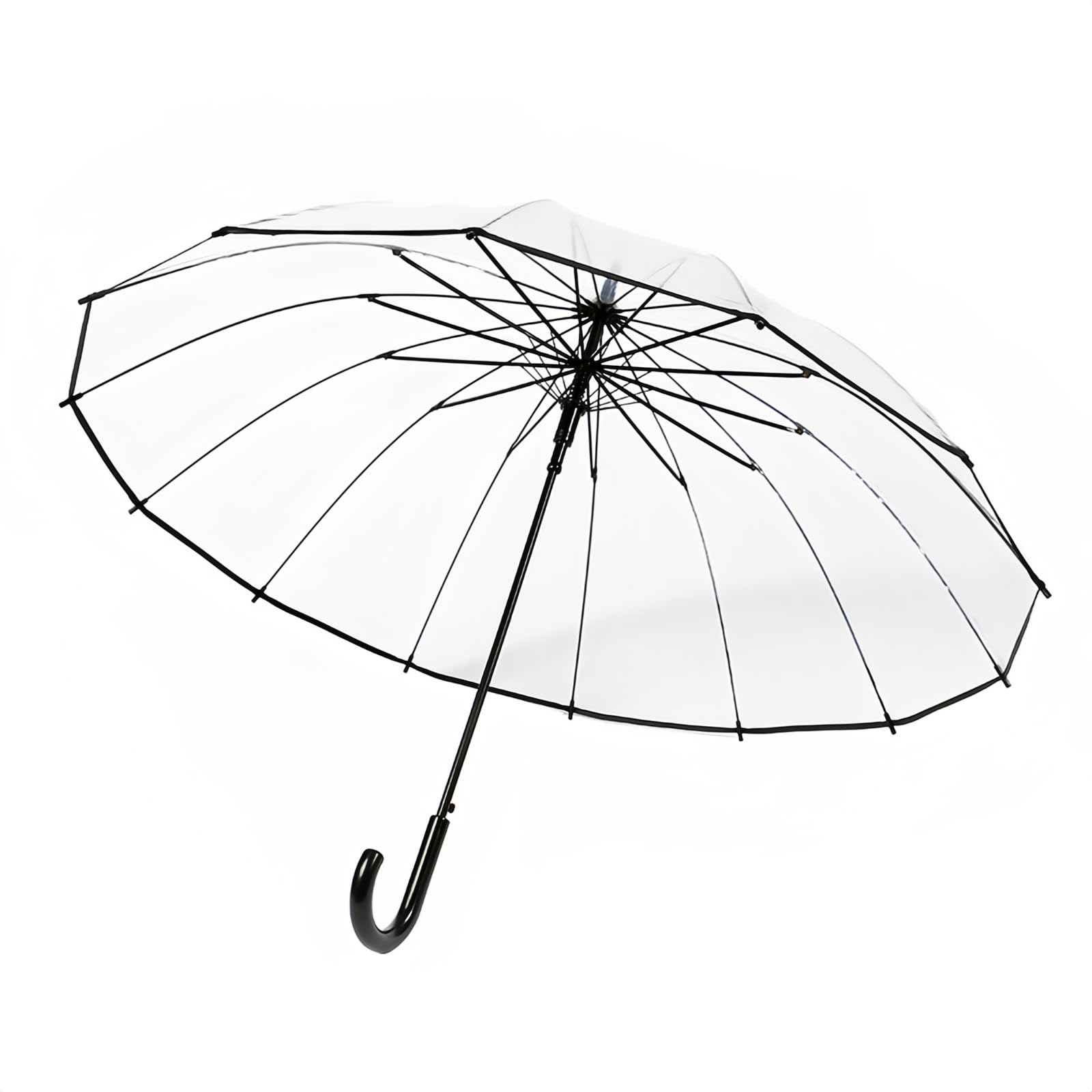 Chesoon Klar Regenschirm Hochzeit Großer Regen Bubble Regenschirm 14 Rippen POE Oberfläche automatisch offen
