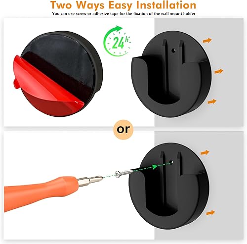 Miniatura 5 de 2 unidades de soporte de pared adhesivo para cámara interior (1ª generación y 2ª generación), dos formas de fácil instalación con cinta fuerte