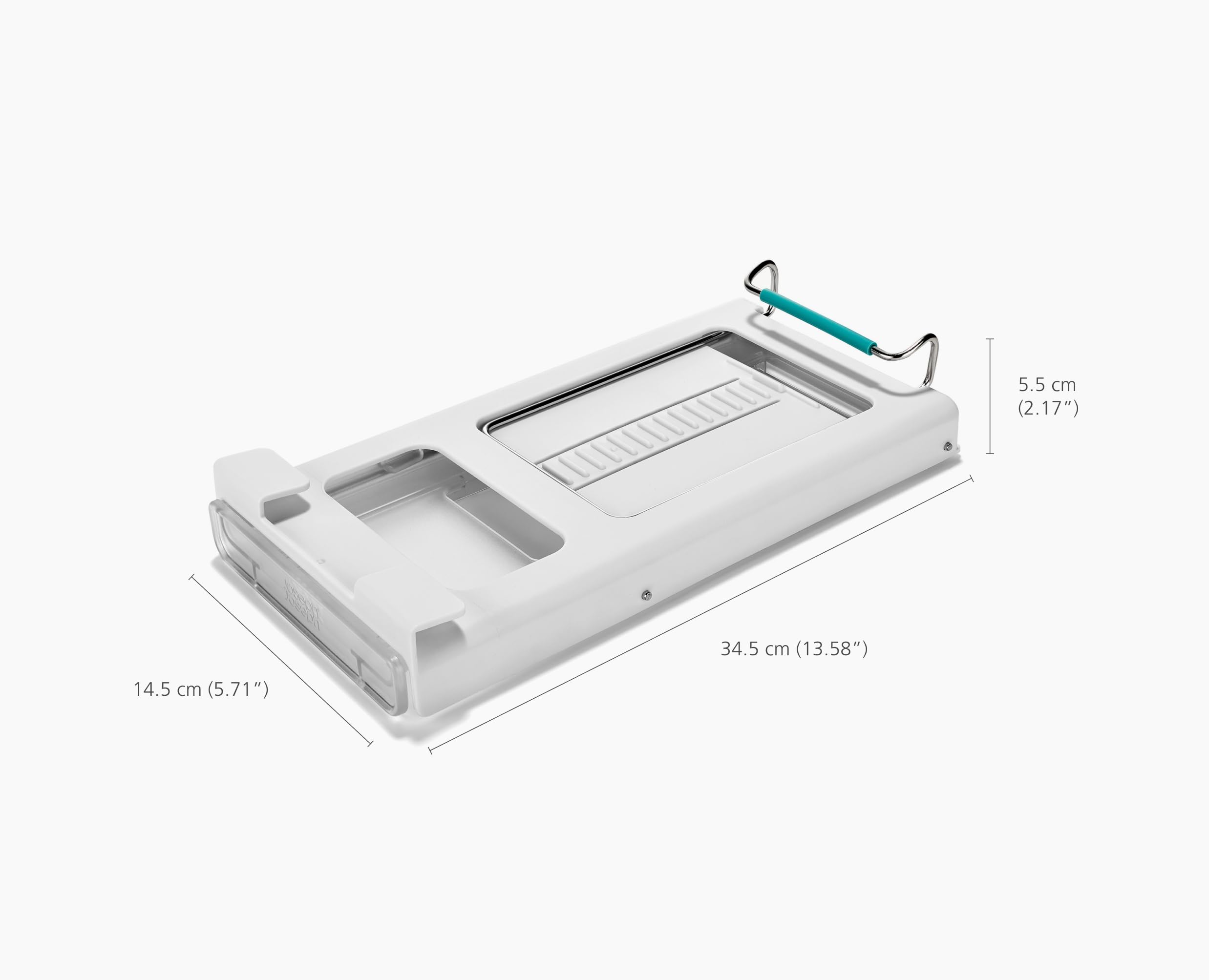 Joseph Joseph FridgeStore Lot de 2 distributeurs de boîtes de rangement pliables sous étagère pour réfrigérateur - Support peu encombrant - Convient aux étagères de 33 à 45,7 cm de profondeur