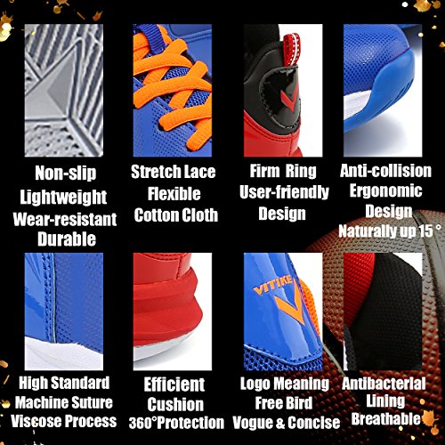 image for WETIKE Basketball Shoes Kids High-Top Fashion Sneaker Athletic Sneaker